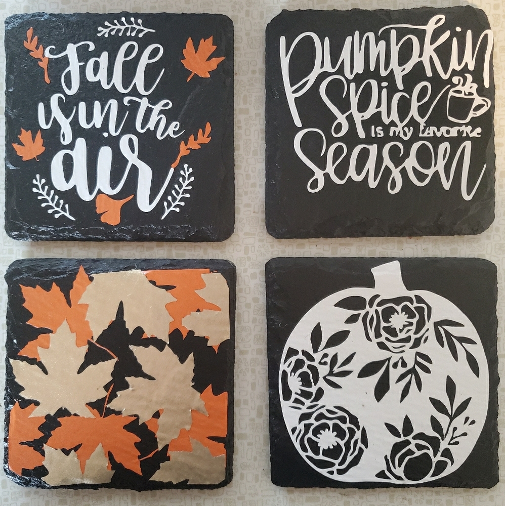 Slate Coasters featuring Fall designs